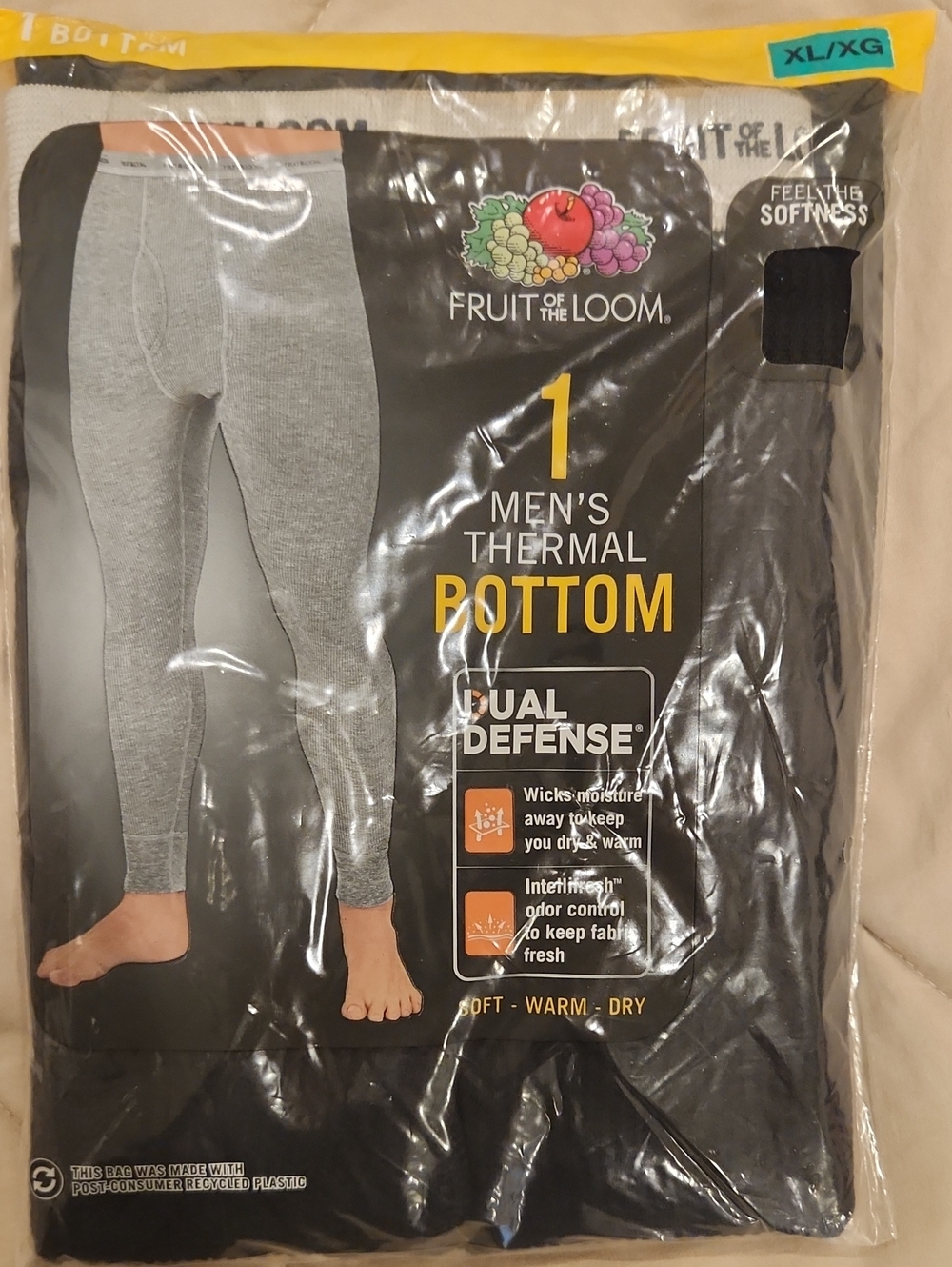 Fruit of the Loom Mens Thermal - Gray